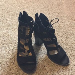 Black Lace Up Heels